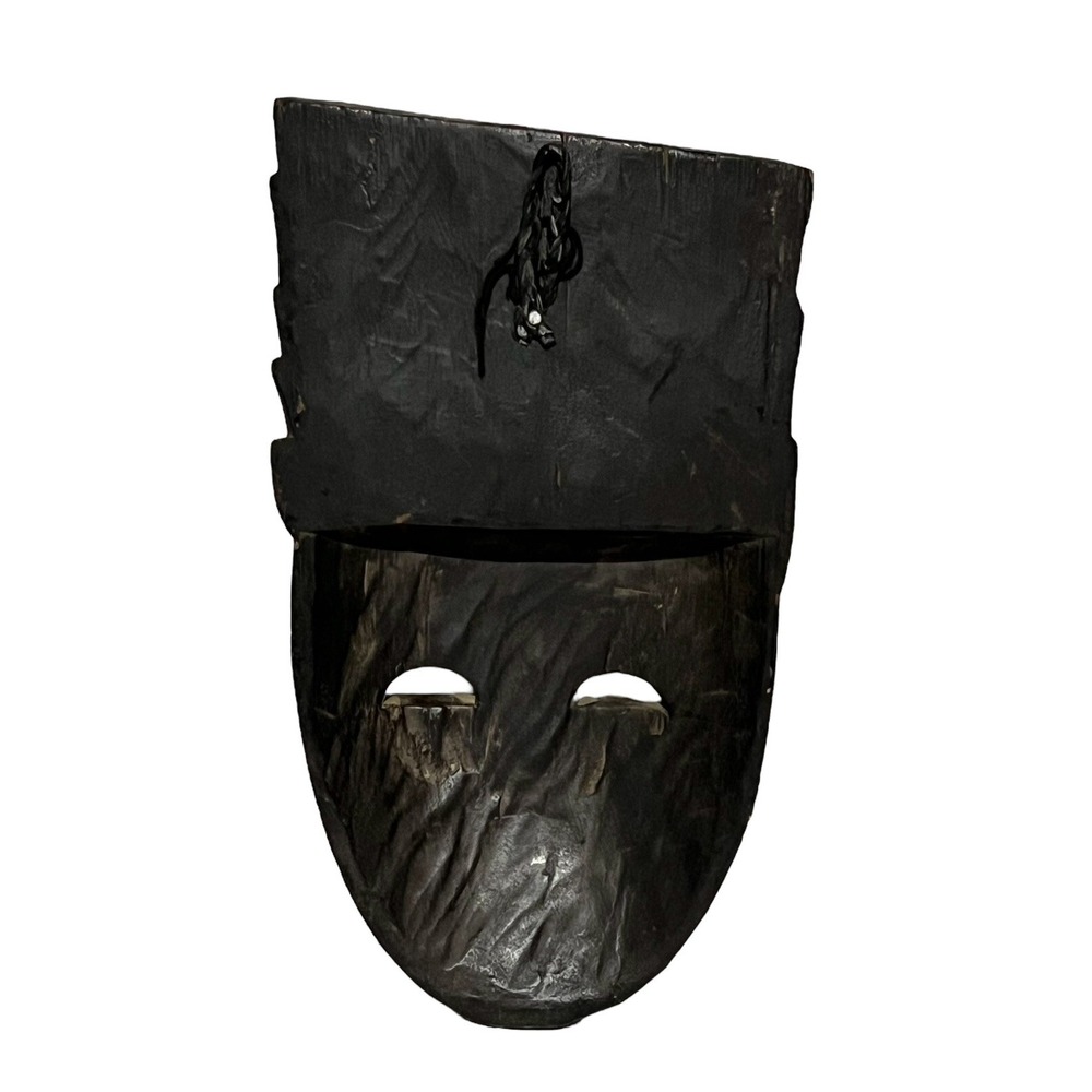 Pemangku Priest 13" Mask Hand Carved Wood Wall Folk Art Mangku Bali Indonesia - Picture 8 of 14